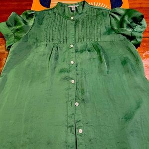 Emerald green blouse from Banana Republic size L